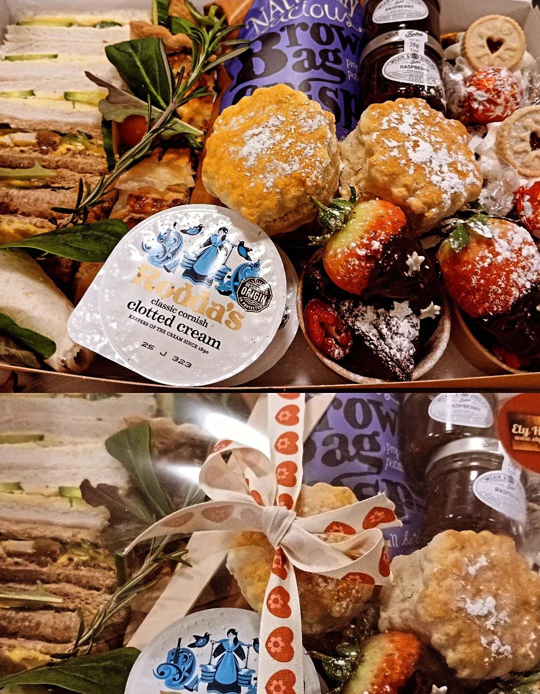 Valentines afternoon tea box for 2