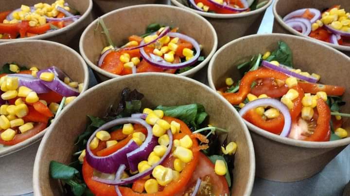 Rainbow green salad