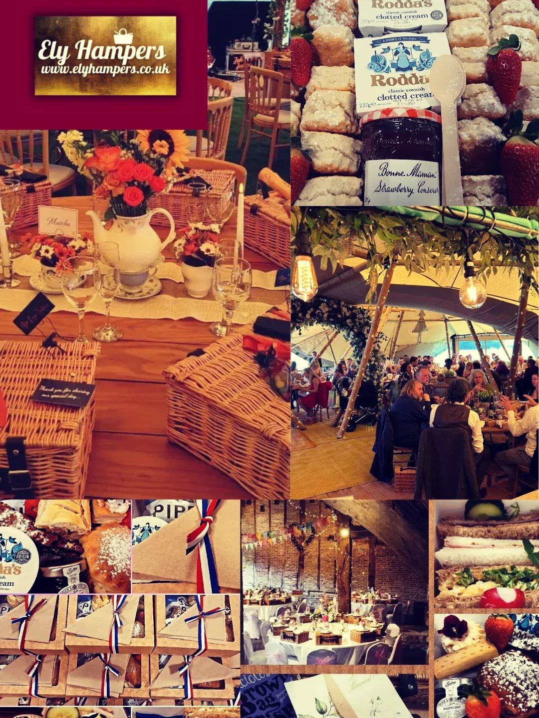 Afternoon tea Ely Hampers Wedding 